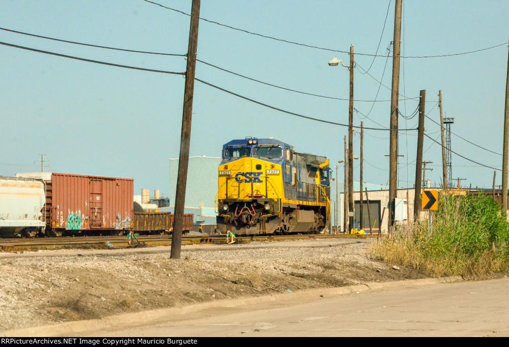 CSX C40-8W Locomotive in the yard